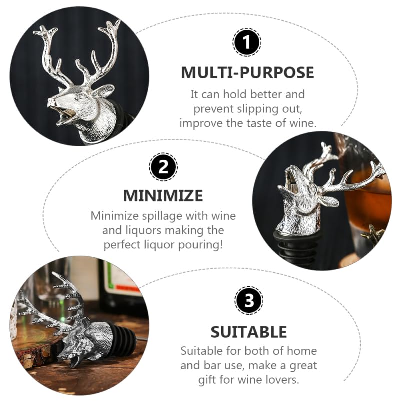 Zinc Alloy Wine Pourer and Stopper A51813