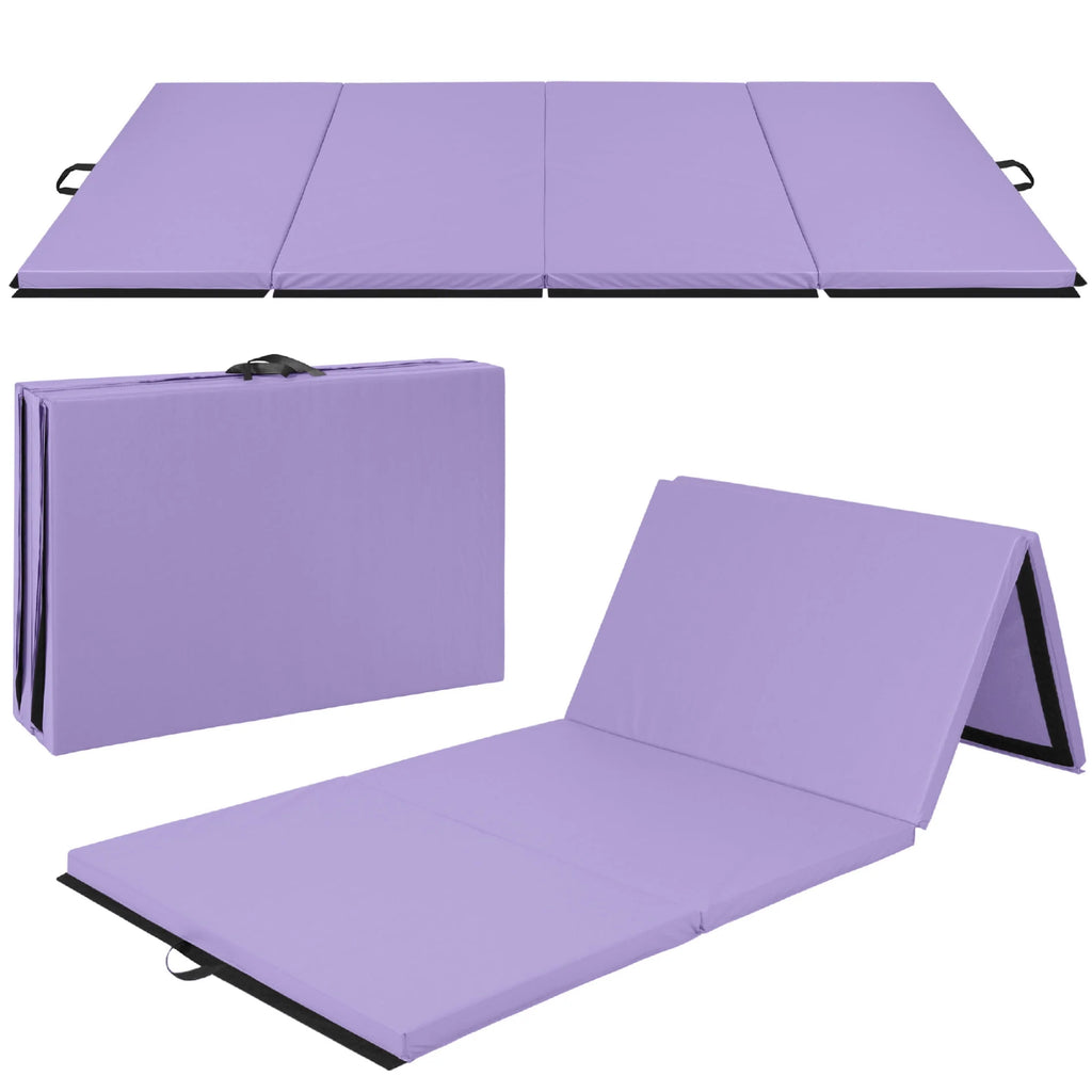 Folding Gymnastics Mat 4-Panel Exercise Floor Mats M834914