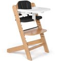 Wooden High Chair with Plastic Tray, 8 Height Adjustments D8498