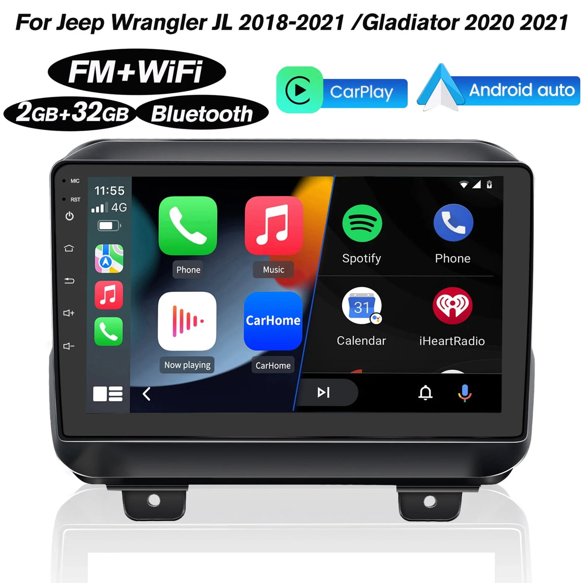 32G Android 12 Car Radio Stereo with Wireless CarPlay Android Auto X91853