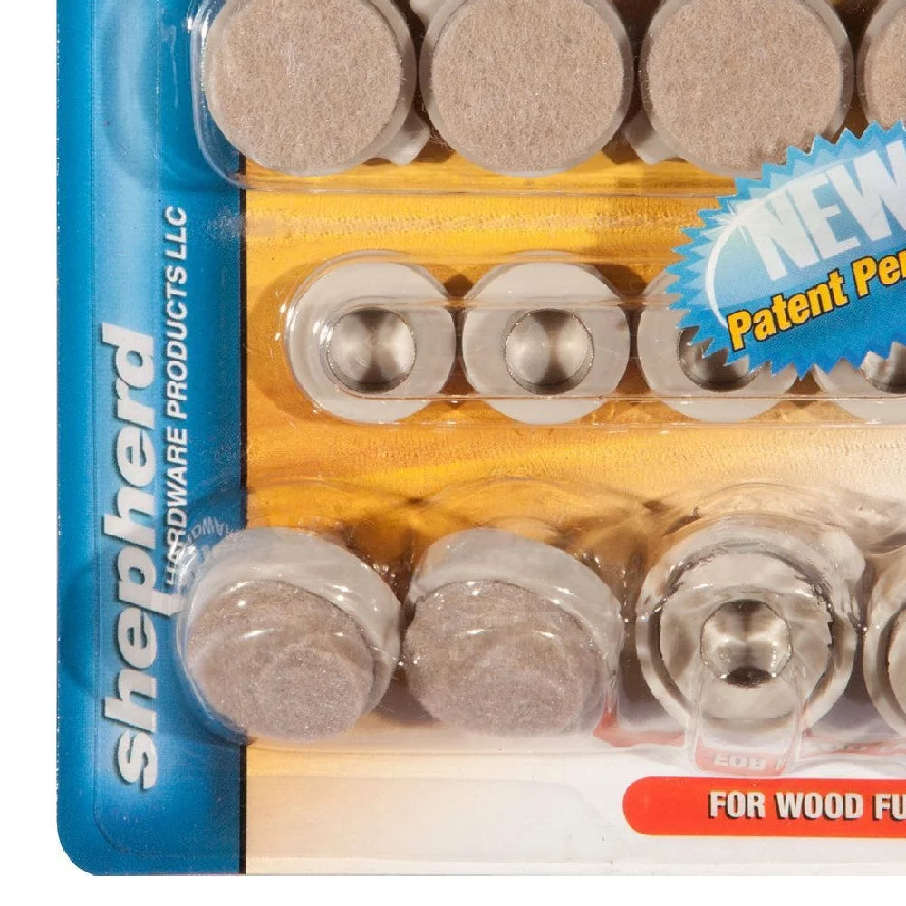 Beige Round Furniture Pads 8 Count U4419