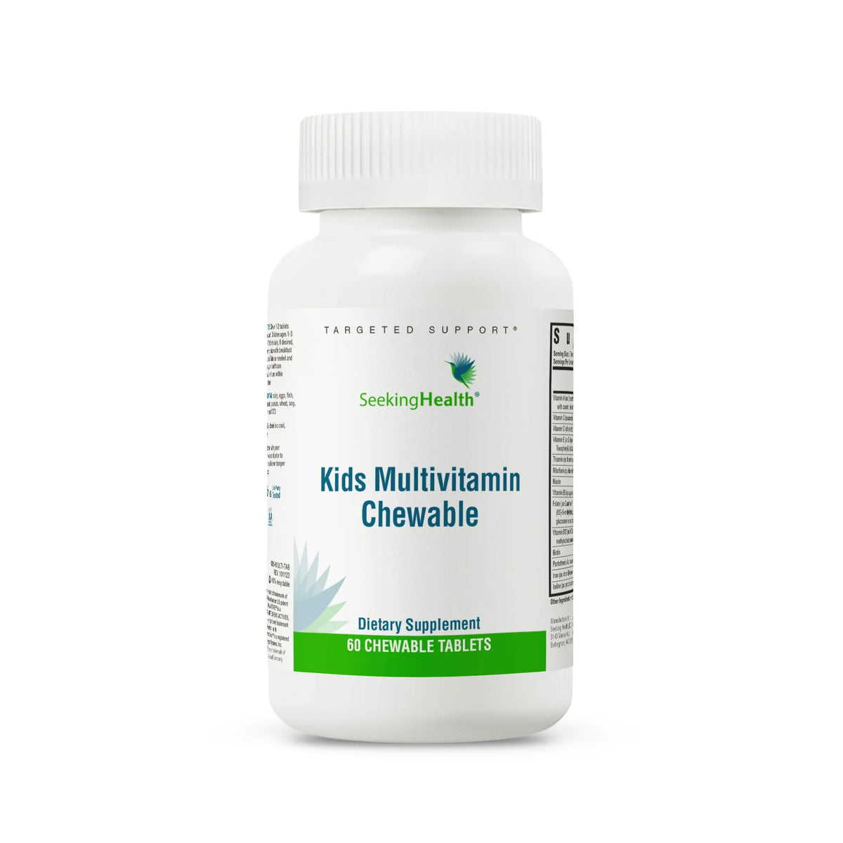 Kids Chewable Multivitamin with L-5-MTHF B12 Riboflavin Vitamin A Vegetarian 60 Tablets H3229