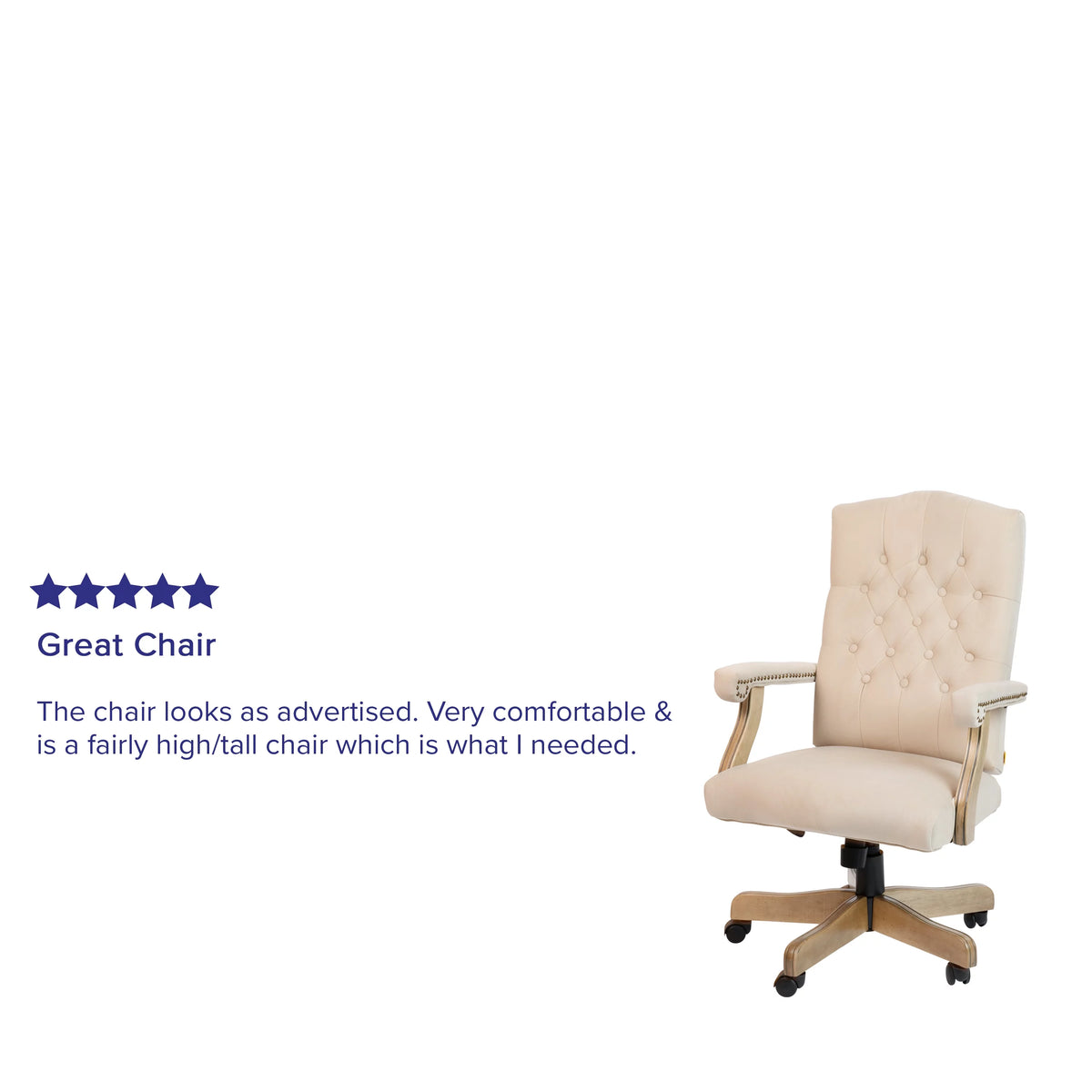 Ivory Microfiber Swivel Office Chair Z69436