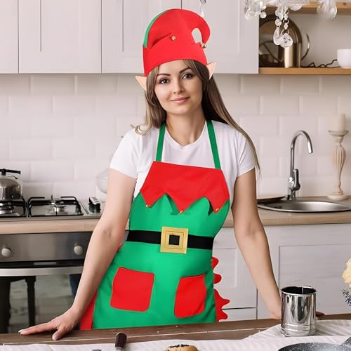 Red & Green Apron T739
