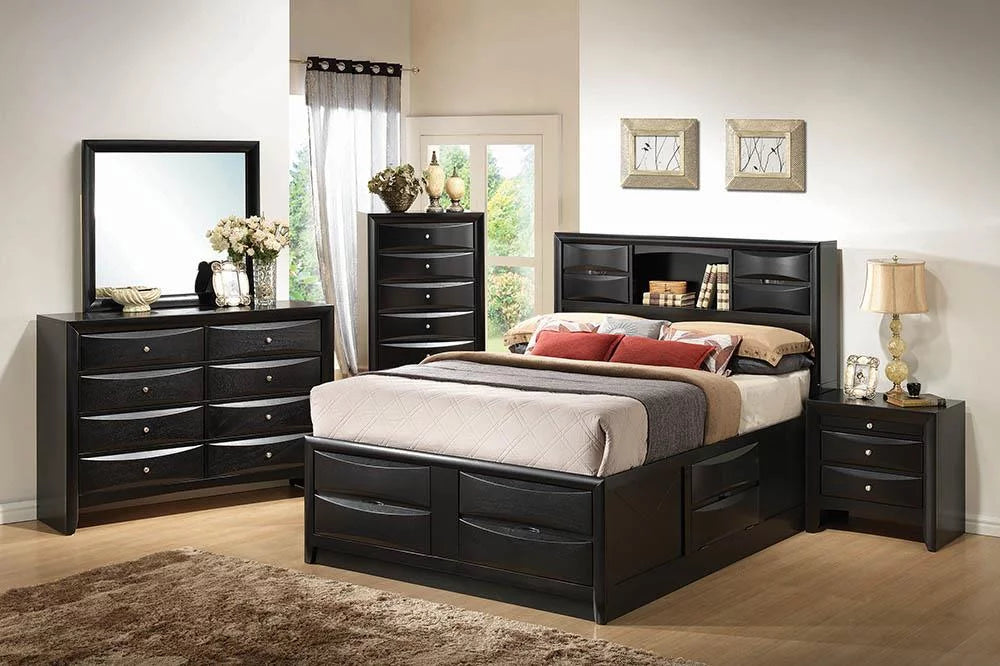 Black Eastern King Platform Storage Bed A269327