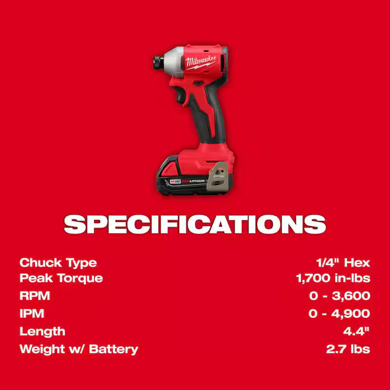 18V Lithium-Ion Brushless Cordless Compact Drill/Impact Combo Kit (2-Tool) L456