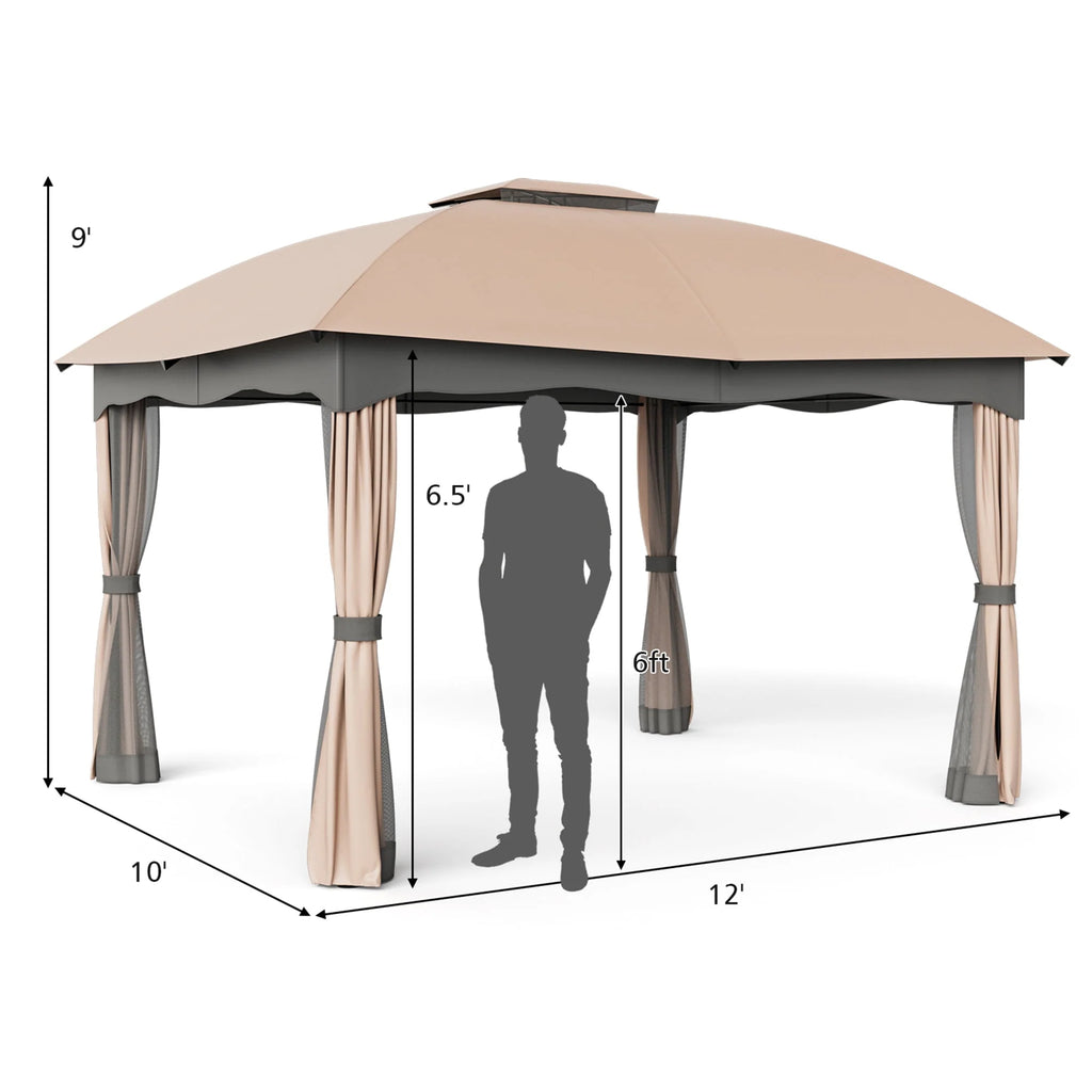 12' x 10' Heavy Duty Steel Gazebo F601092