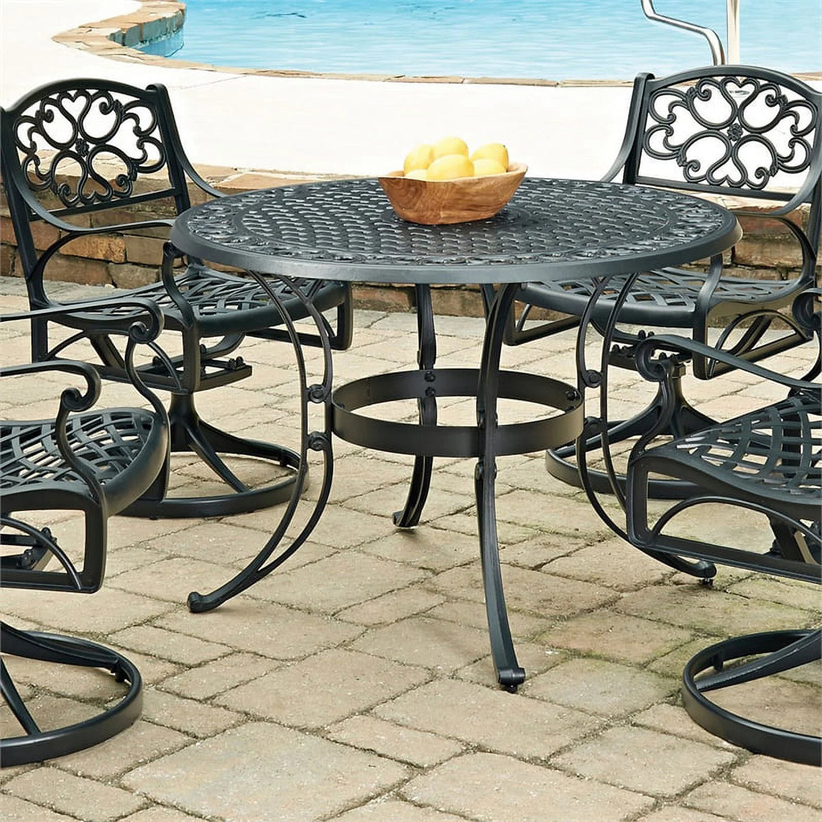 Brown Aluminum Outdoor Dining Table E9153