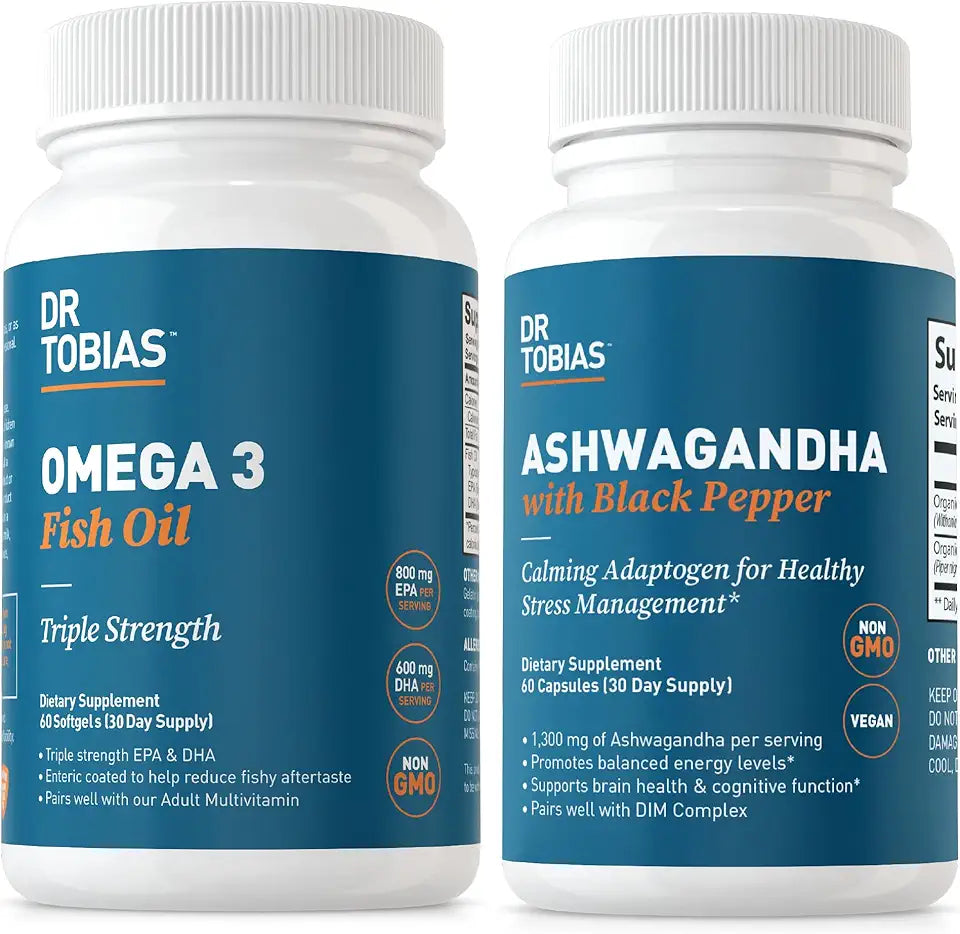 Omega 3 Fish Oil and Ashwagandha Capsules T421932