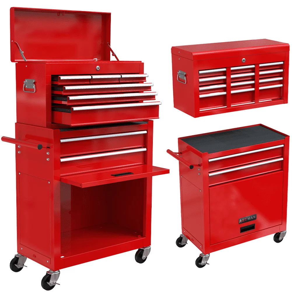 Blue 8 Drawer Rolling Tool Chest with Lock A585048
