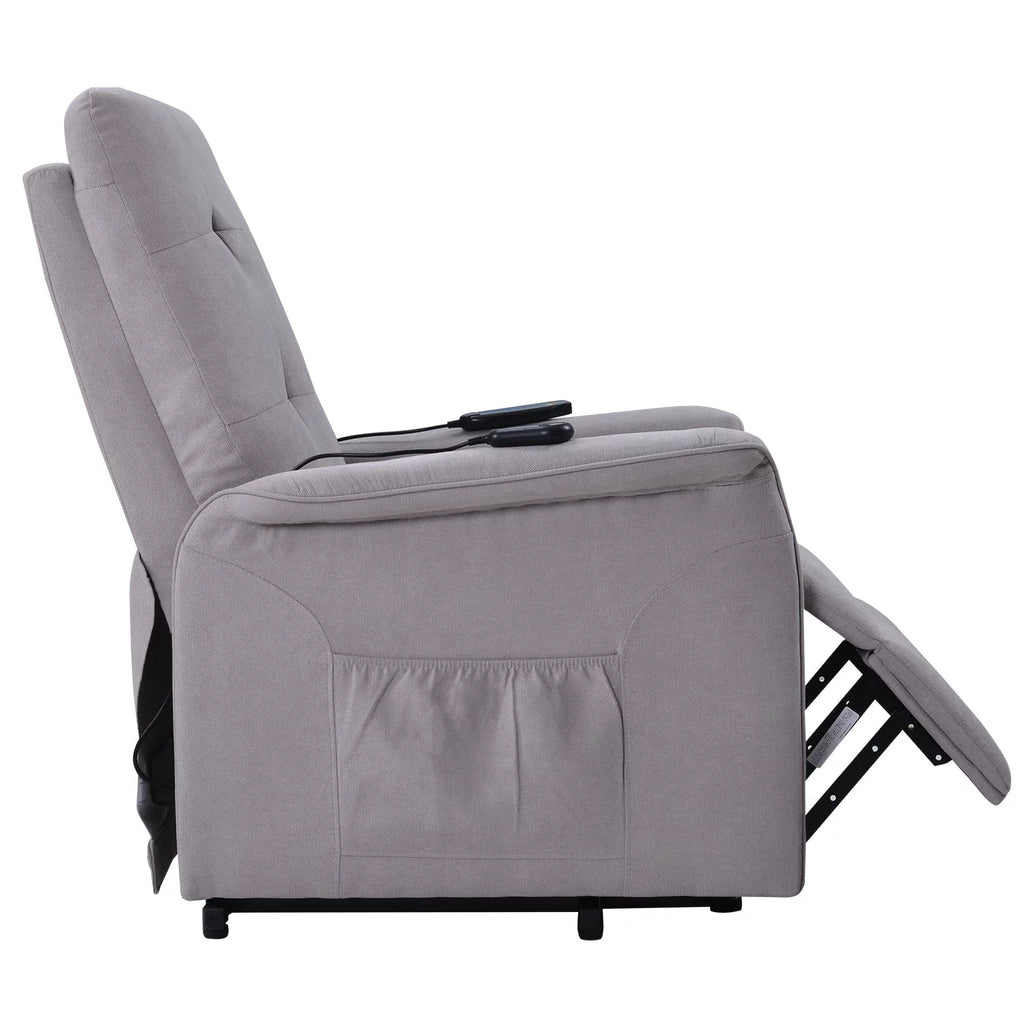Power Lift Recliner Chair Light Gray J529