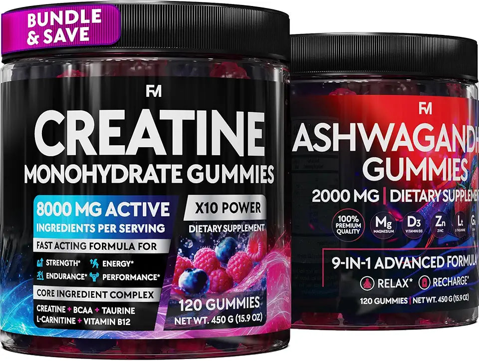 Creatine Monohydrate & Ashwagandha Gummies Q54429