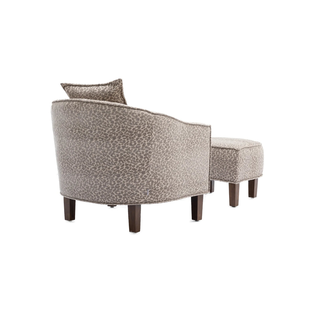 Mid Century Accent Chair with Ottoman M1209