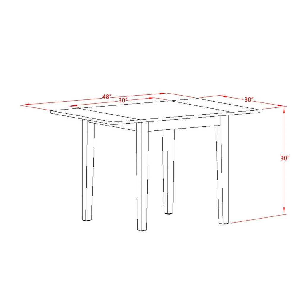 3 Pc Wood Dining Table Set with 2 Chairs C46748
