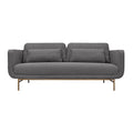 77" Fabric & Metal Sofa in Gray L414