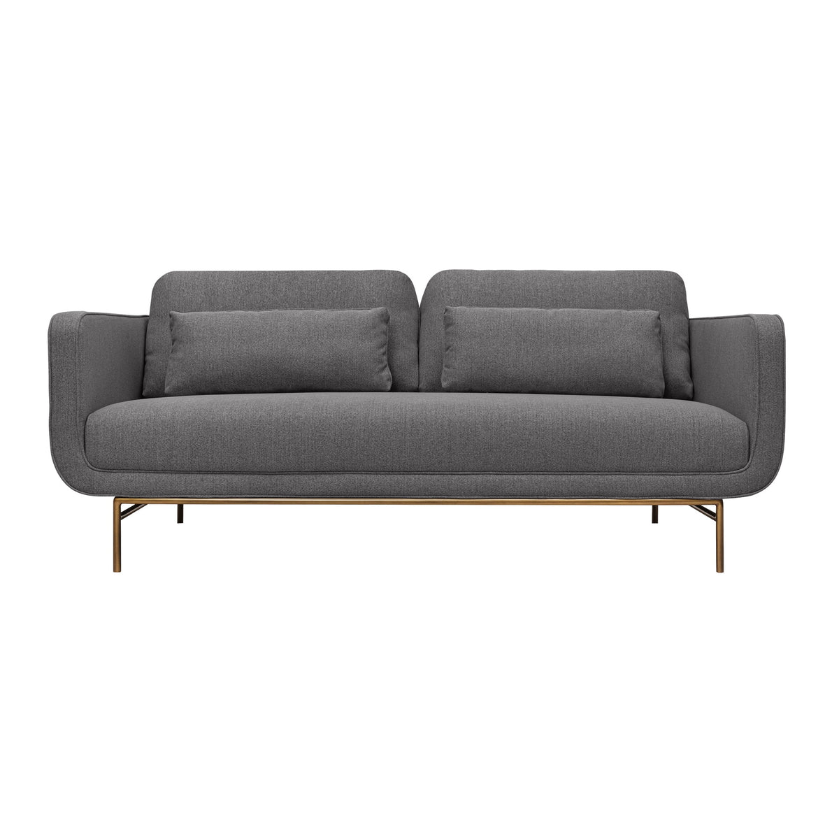 77" Fabric & Metal Sofa in Gray L414
