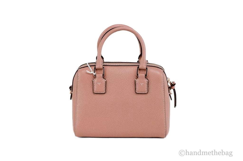 Pink Pebbled Leather Satchel Crossbody Bag O315559
