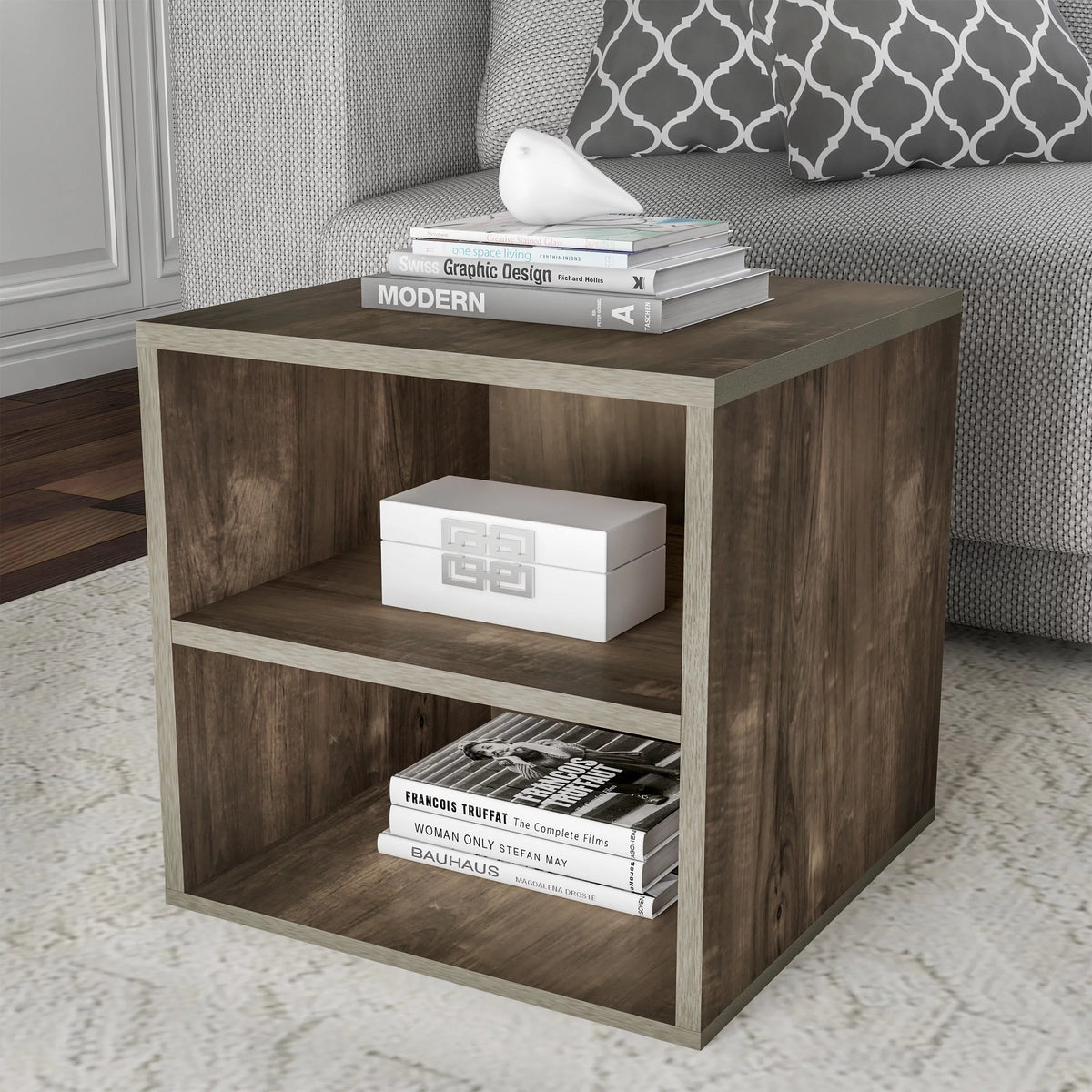 2 Shelf End Table O663