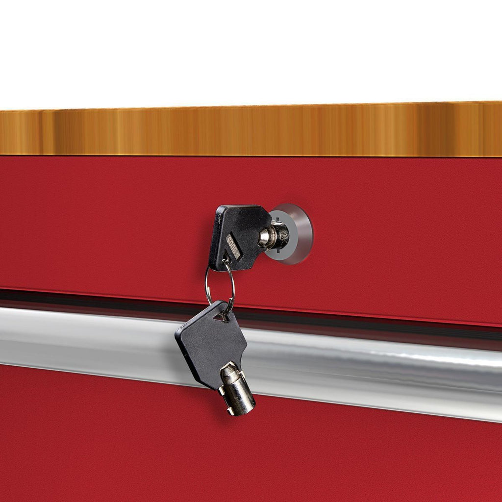 46 in. Mobile Workbench with Solid Wood Top Y796980