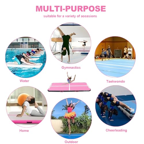 Inflatable Air Gymnastics Mat 4/8 inches Thickness with Pump D944212