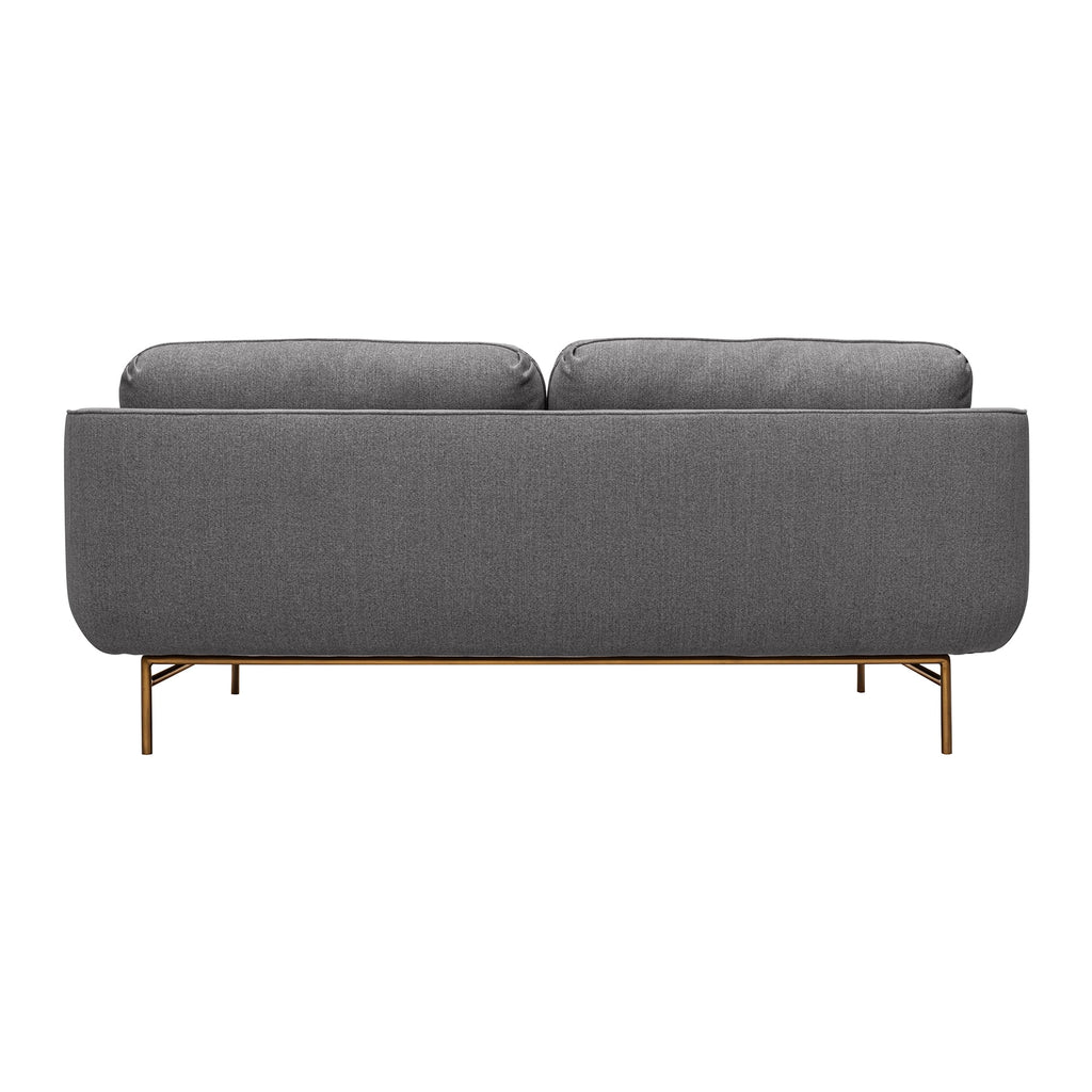 77" Fabric & Metal Sofa in Gray L414