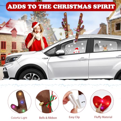 Christmas Reindeer Antlers for Cars With LED Lights W152