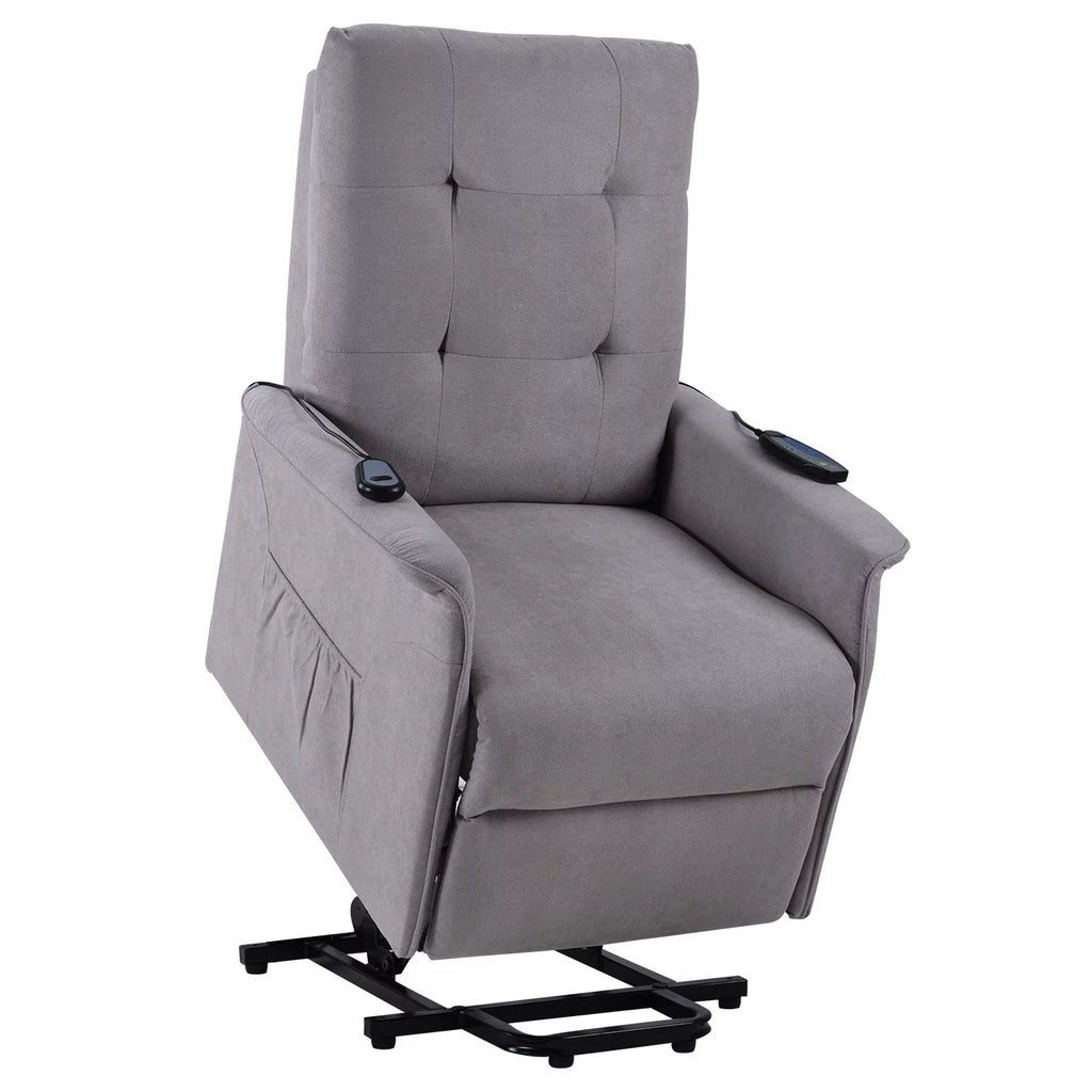 Power Lift Recliner Chair Light Gray J529