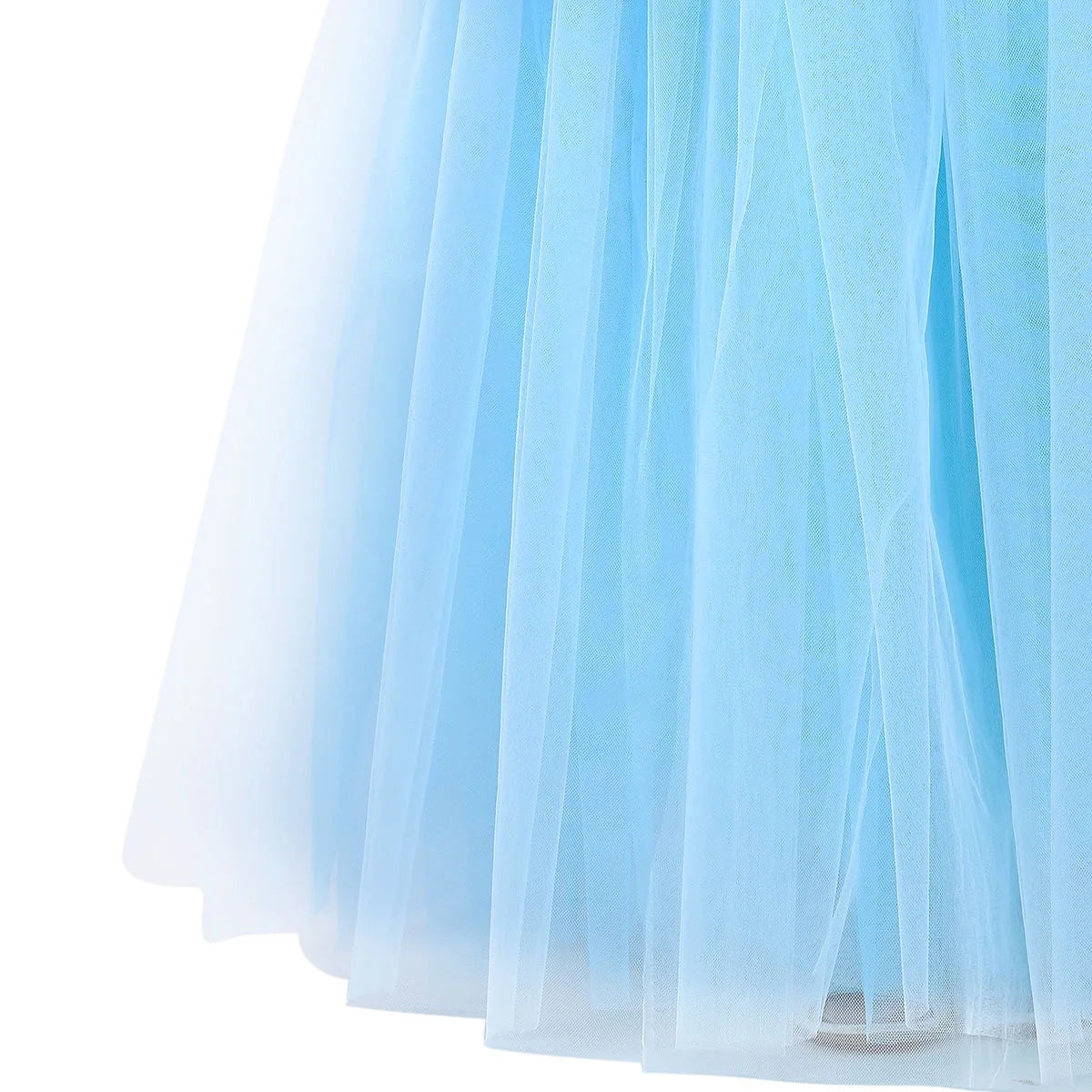 Blue Puff Sleeves Girls Costume T846