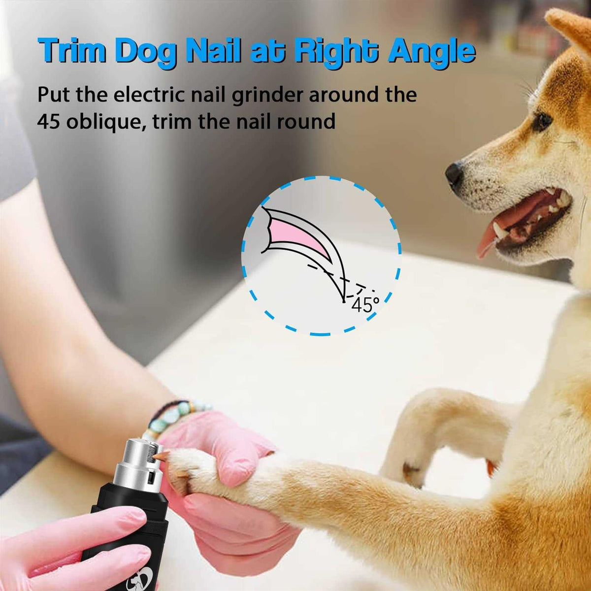 2-Speed Electric Rechargeable Pet Nail Grinder C108404