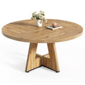 Round Dining Table with Wooden Pedestal Base P465