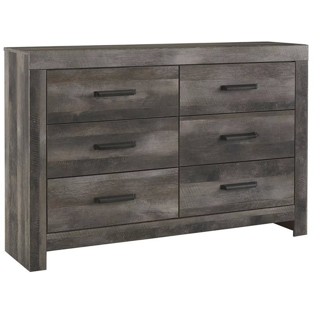 6 Drawer Double Dresser in Gray U7752