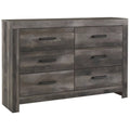 6 Drawer Double Dresser in Gray U7752