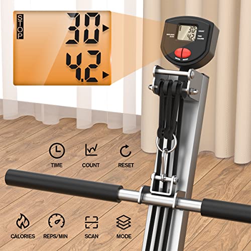 Foldable Rowing Machine with LCD Monitor U3829
