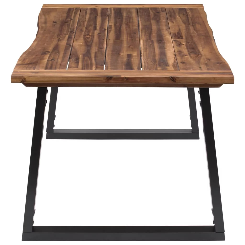 Acacia Wood Dining Table with Metal Frame B7202