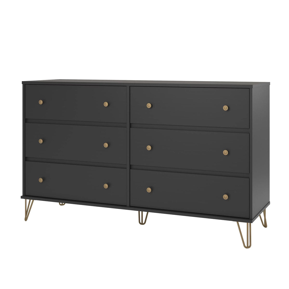 Black 6 Drawer Dresser M544843
