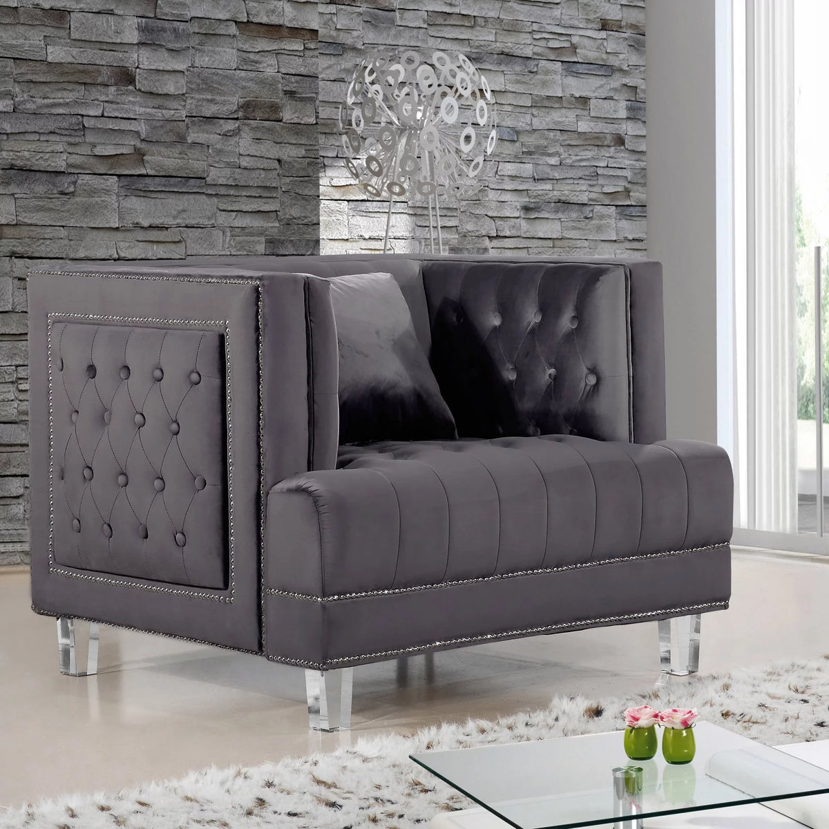Cream Velvet Chair P2800