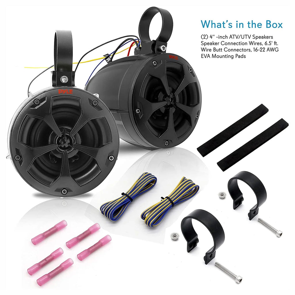 4 Inch 800W Waterproof Marine Speaker System (2 Pairs) E7209