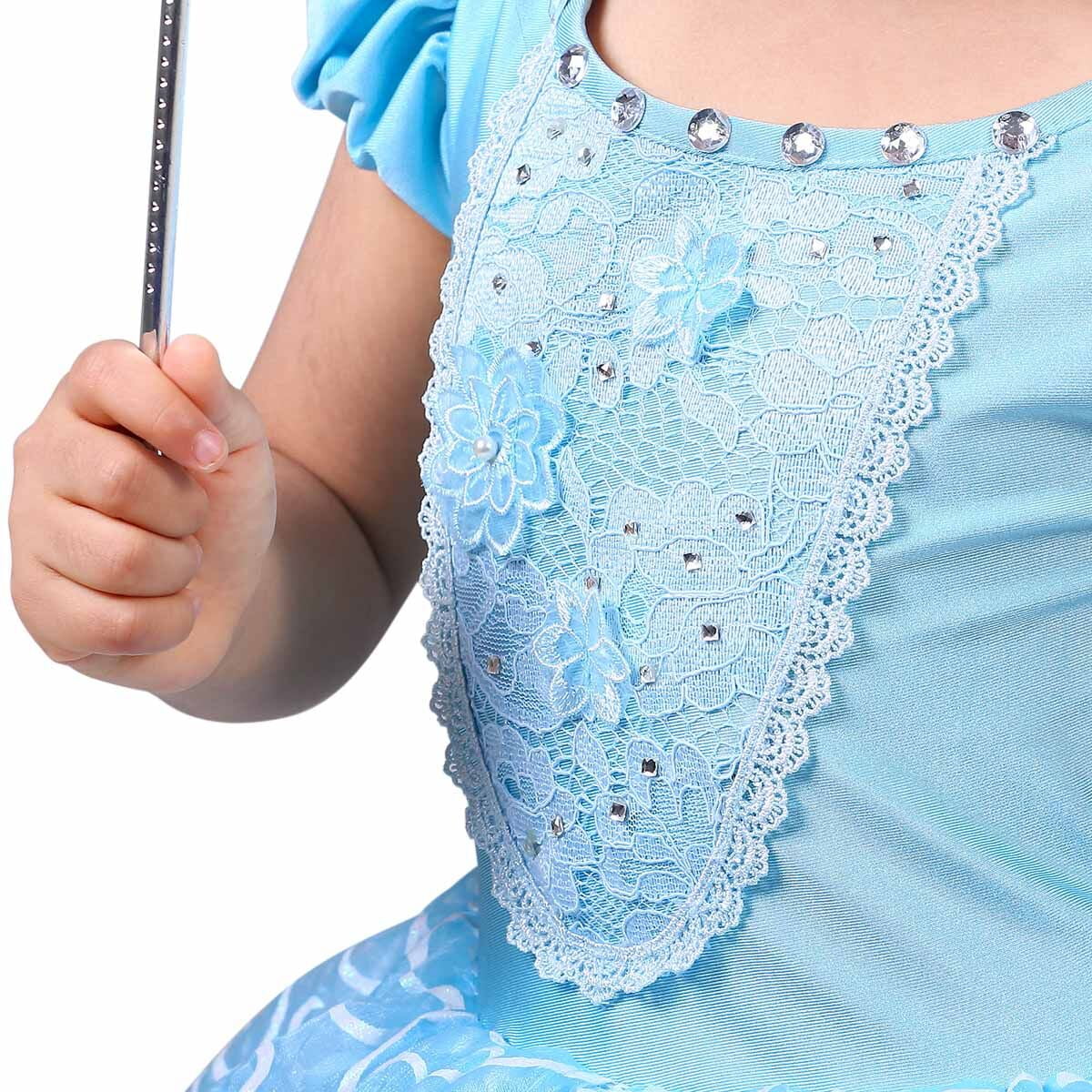 Blue Puff Sleeves Girls Costume T846