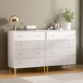 White 4 Drawer Dresser Set of 2 T768