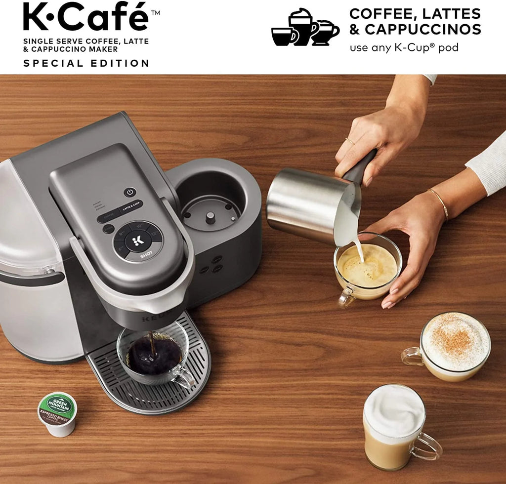 Single Serve Coffee Maker with Milk Frother I984155