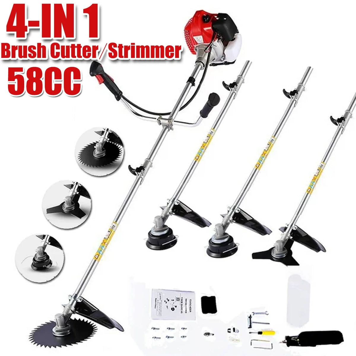 58CC Gas Weed Eaters 2-Cycle Straight Shaft Weed Trimmer Y37933