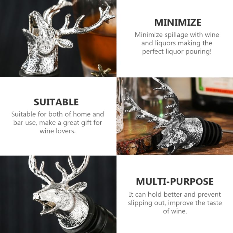 Zinc Alloy Wine Pourer and Stopper A51813