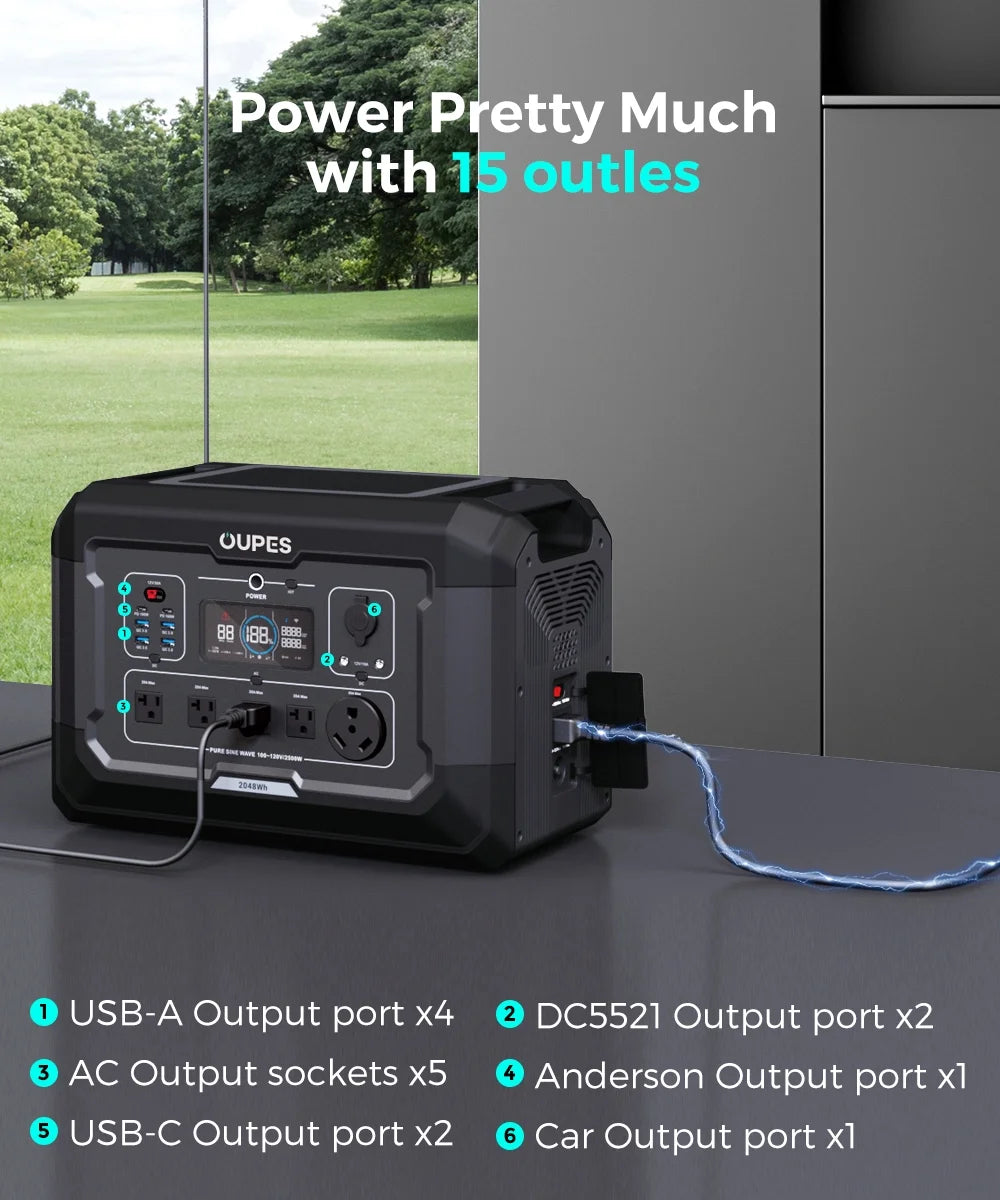 2500W Portable Power Station with 2048Wh Battery N183595