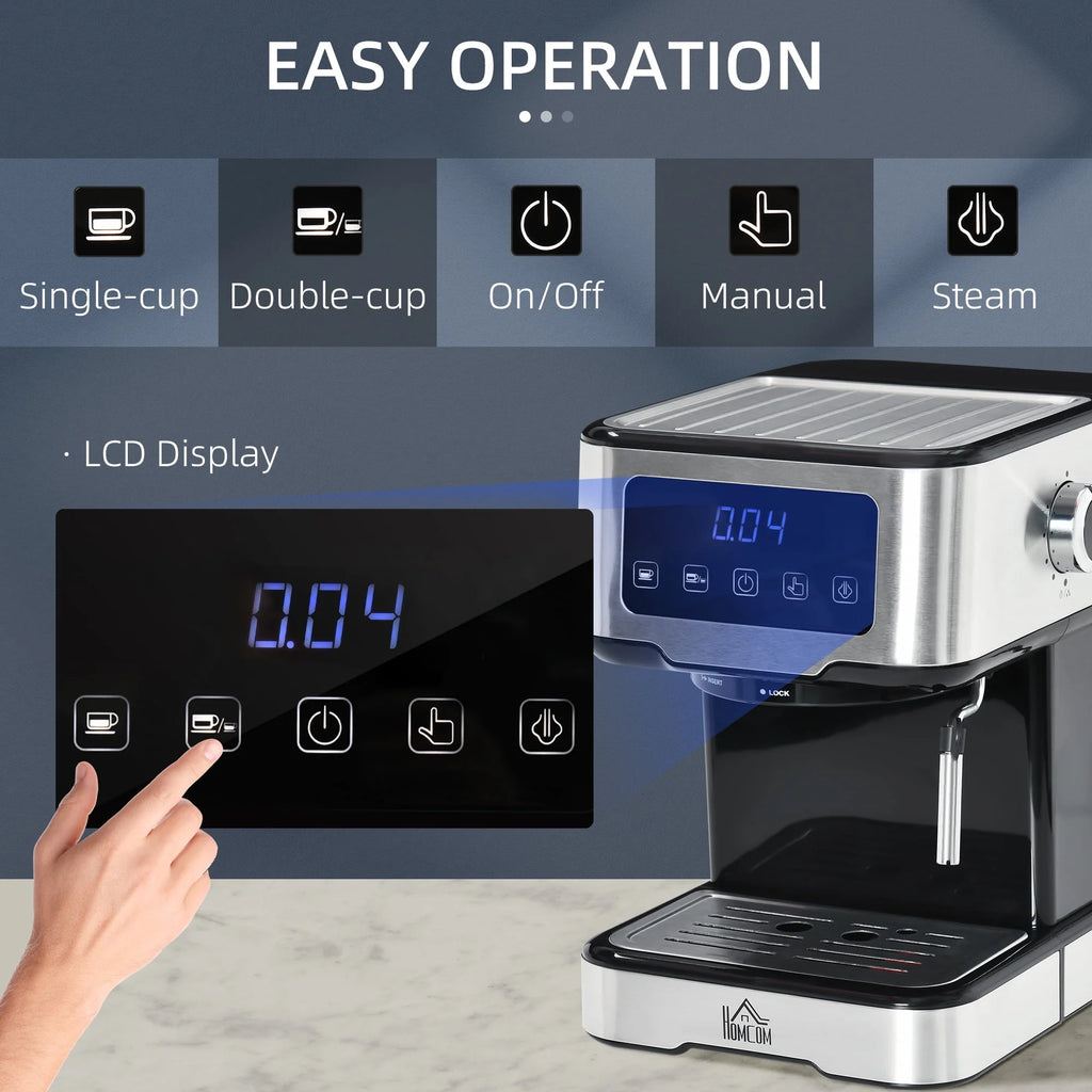 Espresso Coffee Maker Machine 15-Bar Frother B6813