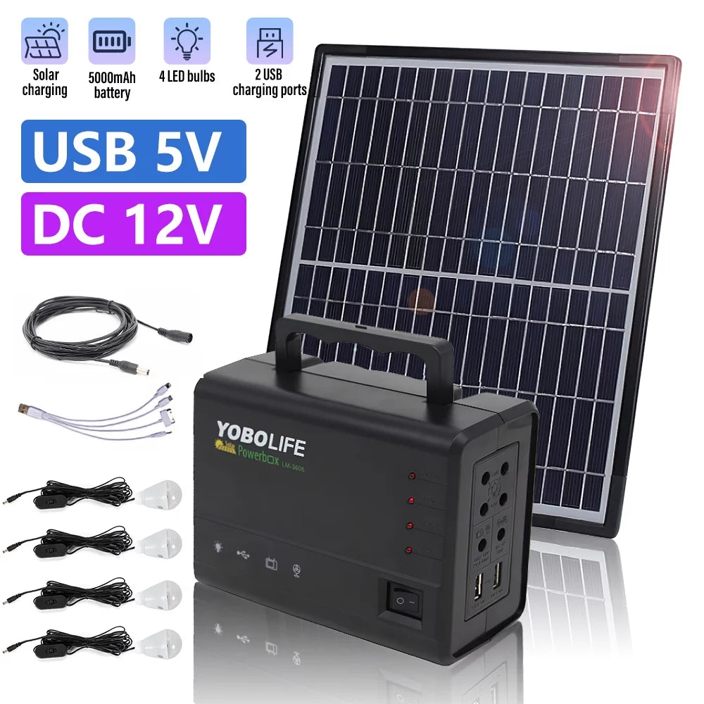 Portable Power Station Kit with 4 Bulbs S262011