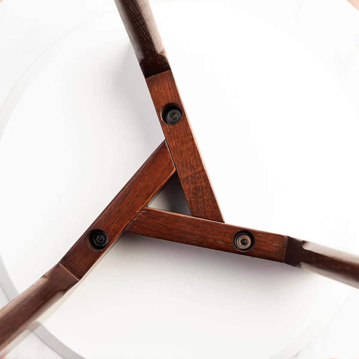 White and Brown Round Marble Coffee Table U440849