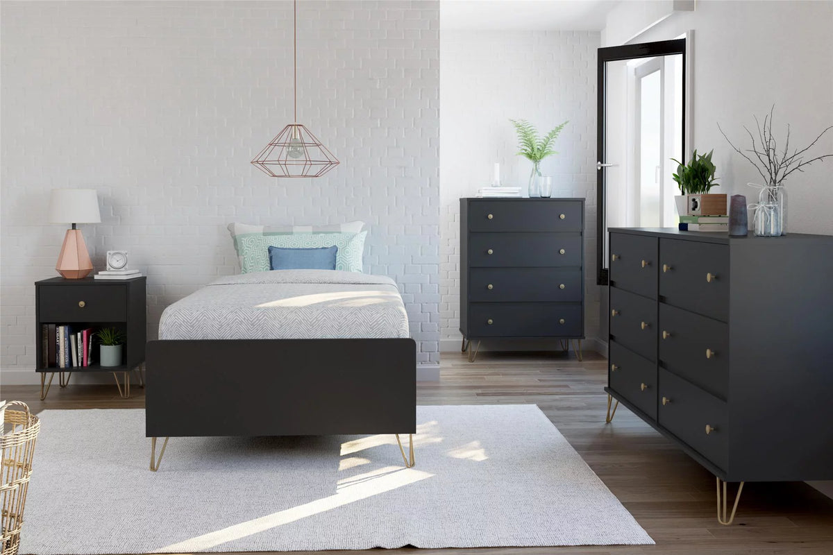 Black 6 Drawer Dresser M544843