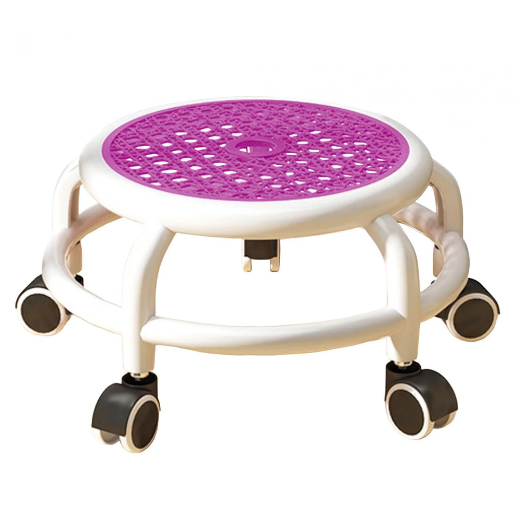 Violet Stool with Universal Wheels J45176