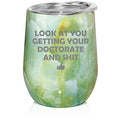 12 oz Double Wall Vacuum Insulated Stainless Steel Stemless Wine Tumbler with Lid T7439