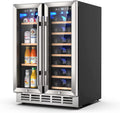 24 inch Dual Zone Wine Cooler Beverage Refrigerator J13424